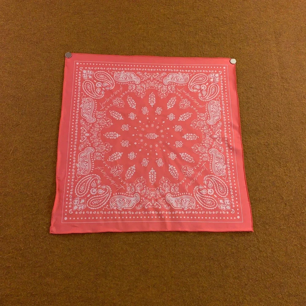 FP Movement Womens OS Pink Paisley Print Square Bandana Scarf